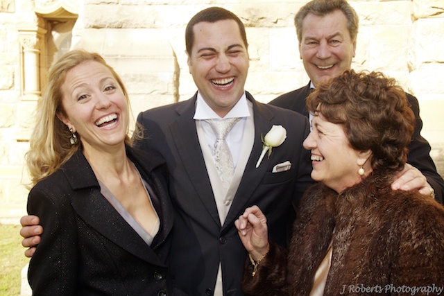 Groom with Family - Wedding Photography
